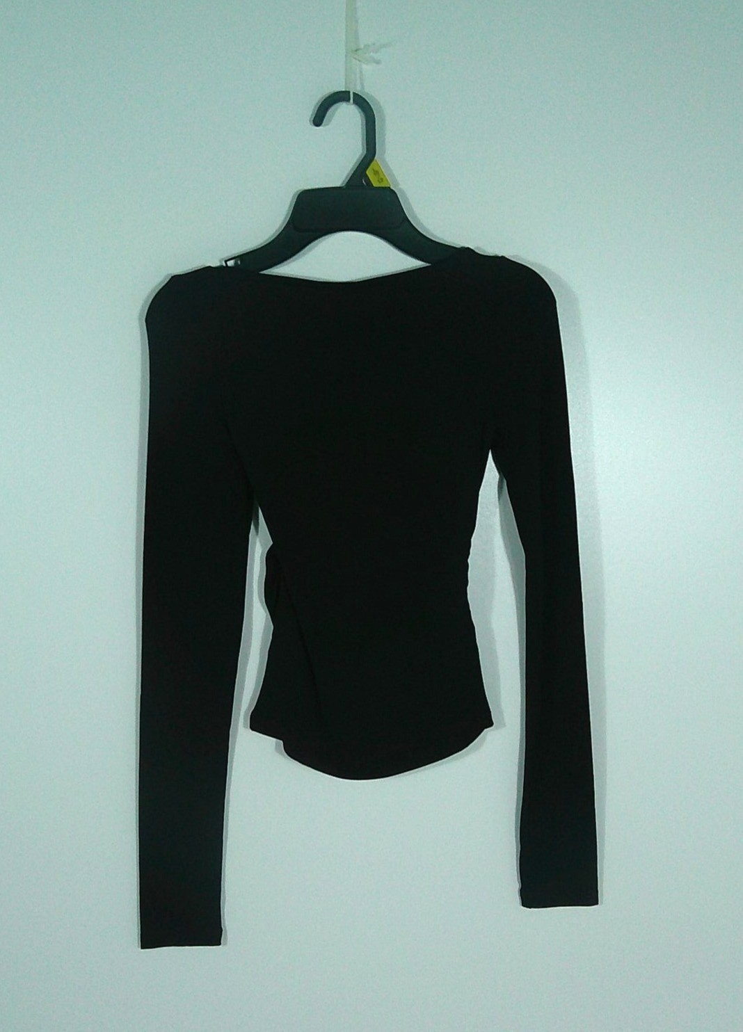 H & M Divided Black Ruched Blouse Size XXS