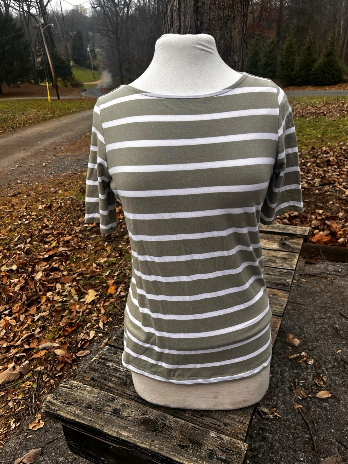 CHADWICKS OF BOSTON STRIPED WOMENS TOP SIZE SMALL