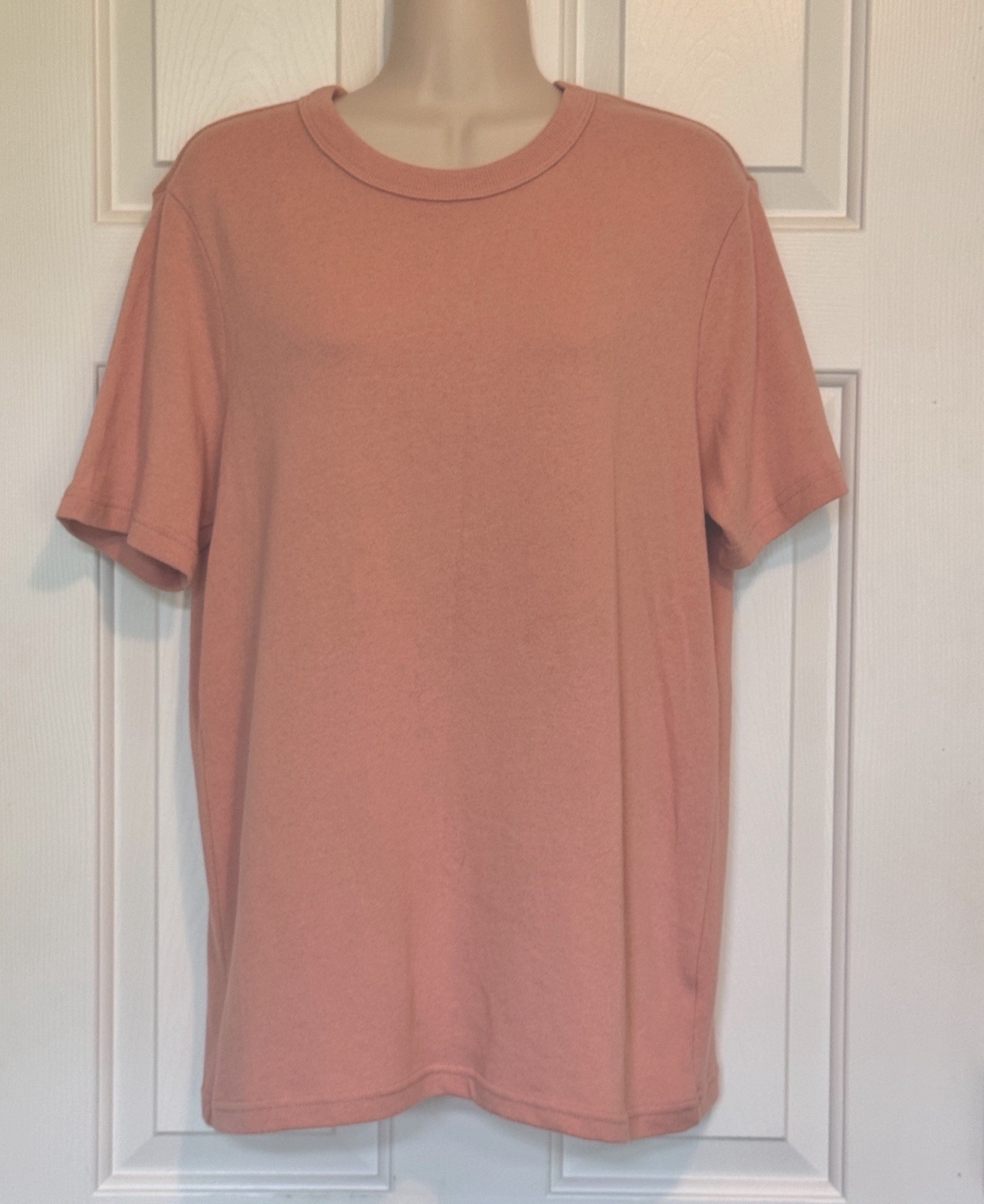 Old Navy Women’s Small Peach Solid Crew Neck Short Sleeve Knit Pullover T-Shirt