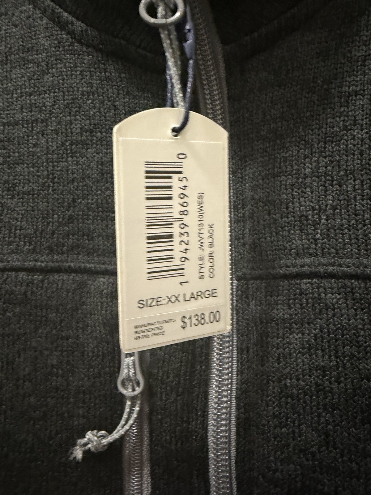johnnie-O Full WOMENS VEST XXL Black Fleece