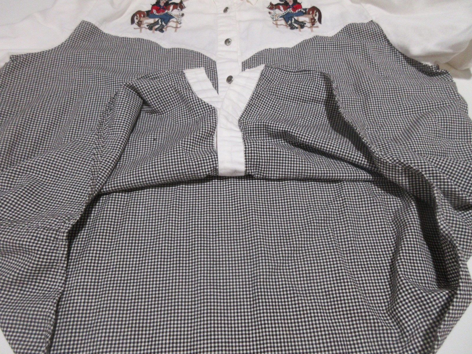 UNIQUE RARE Sz 3XL Vtg Western Shirt Womens Southwest Canyon Cowgirl Embroidered
