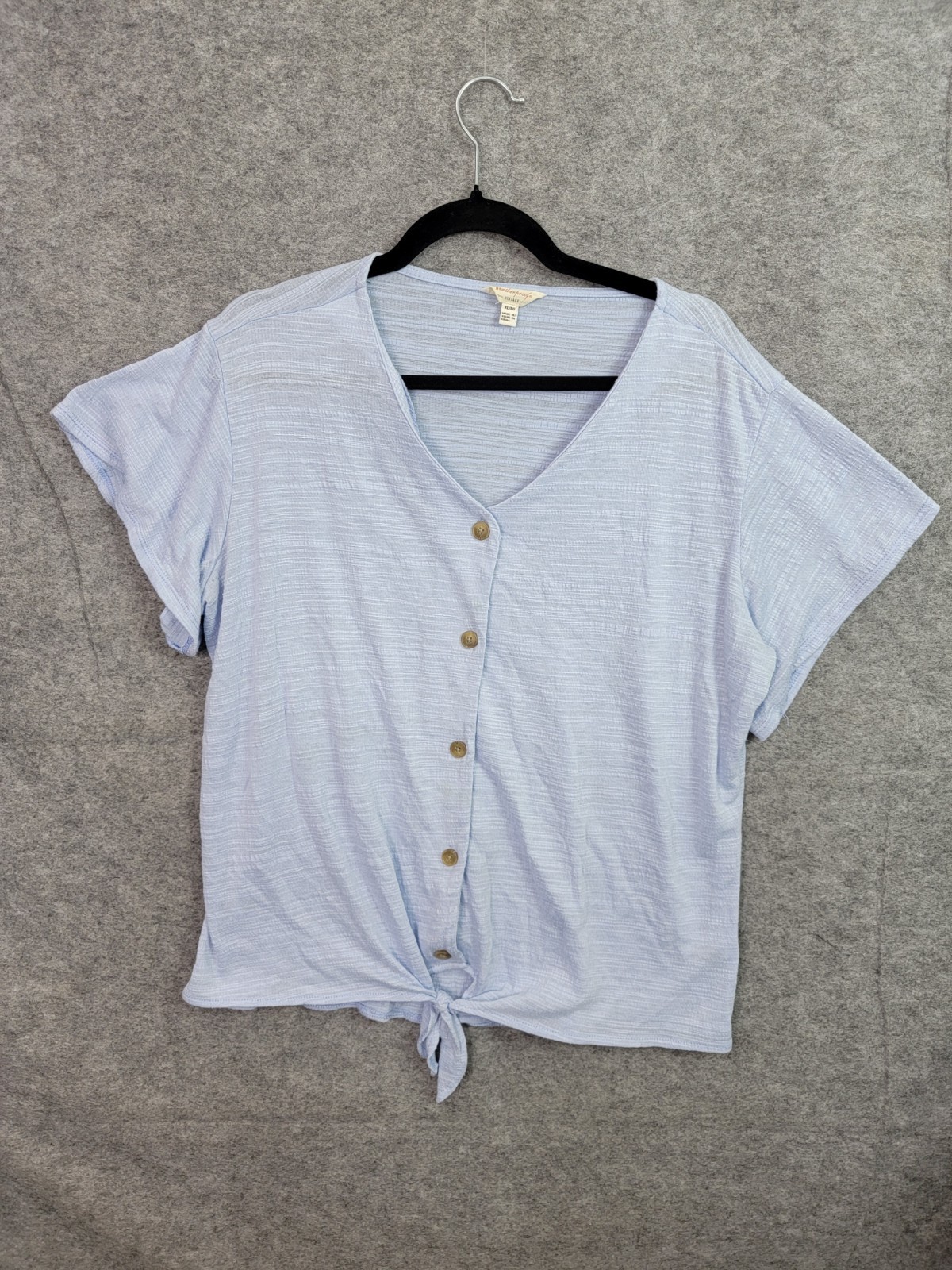 Weatherproof Vintage Women’s Blue Button Blouse Size XL
