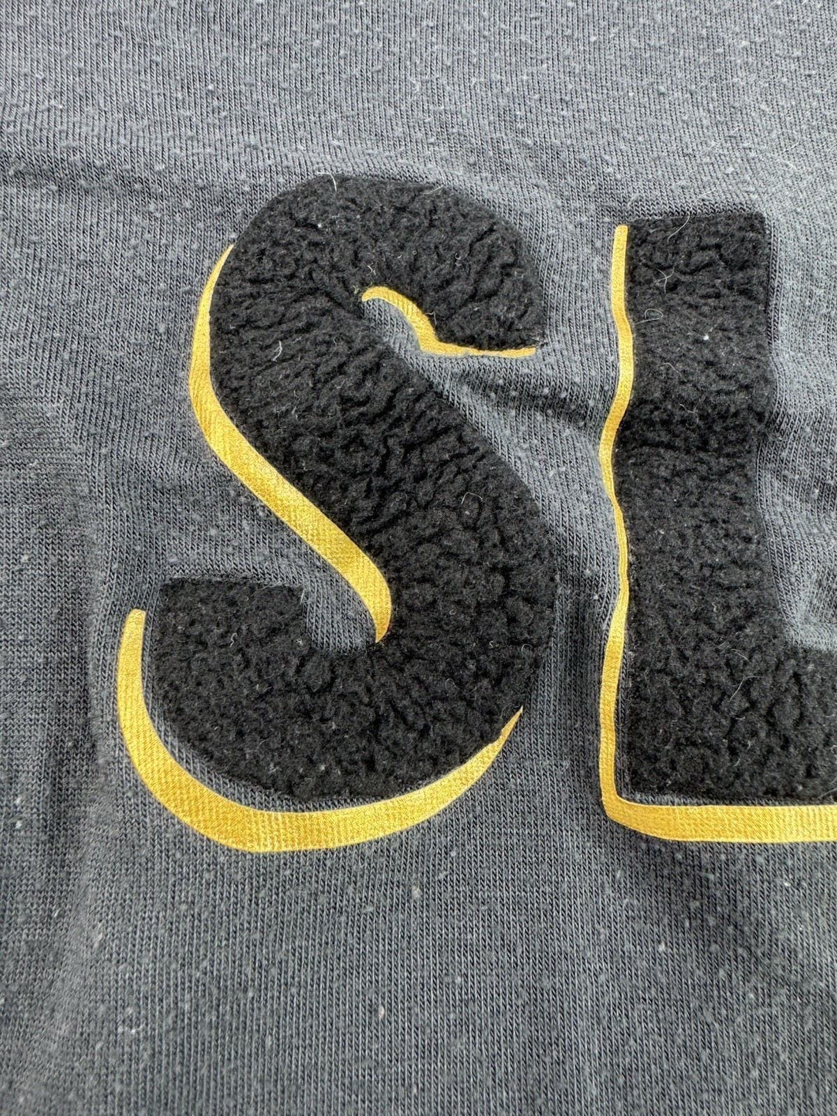 Express Women’s Size Medium Gray Stretch Slay Tee Shirt M Raised Lettering