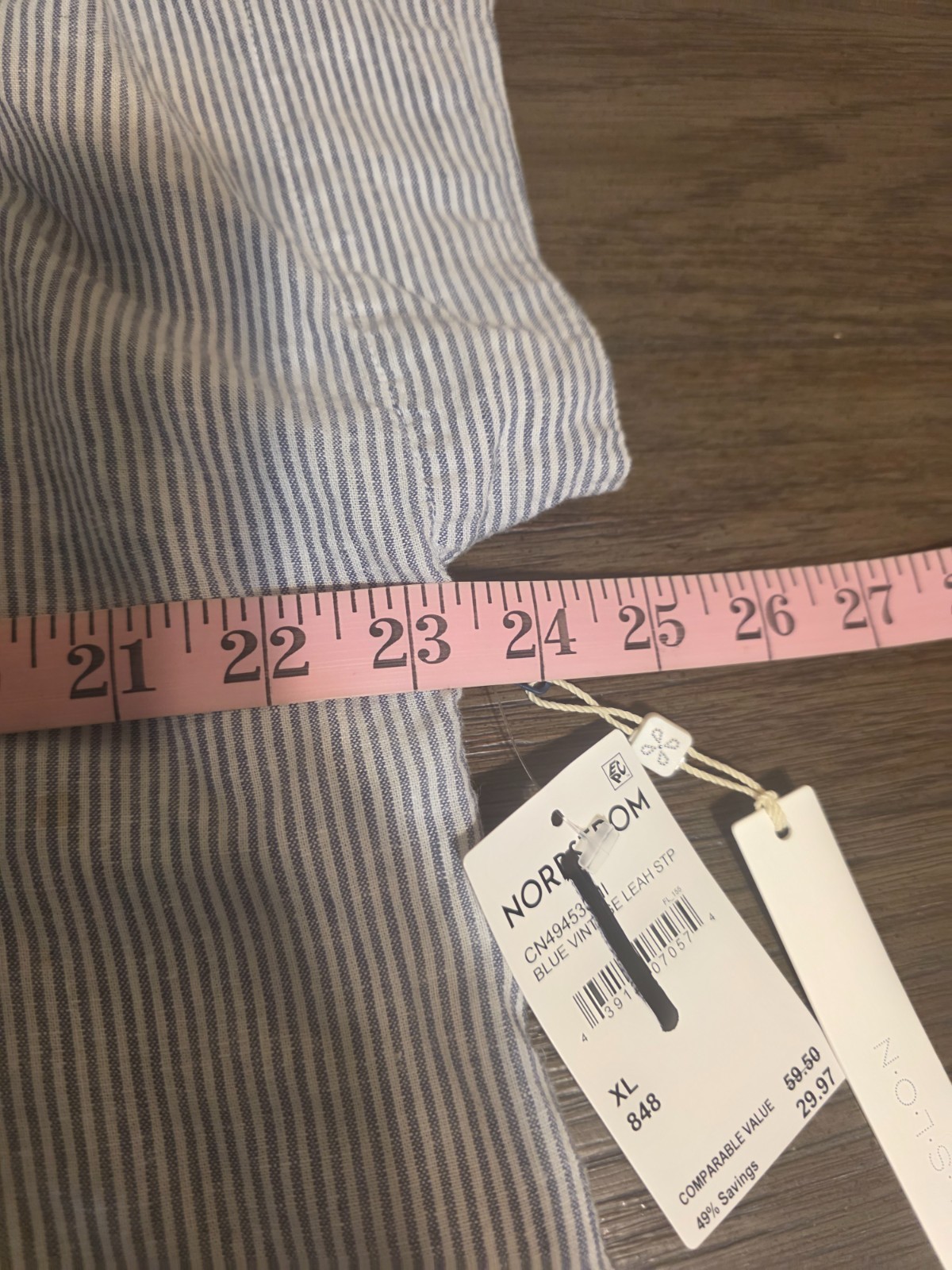 Caslon Double Pocket Linen Blend Camp Shirt NWT XL