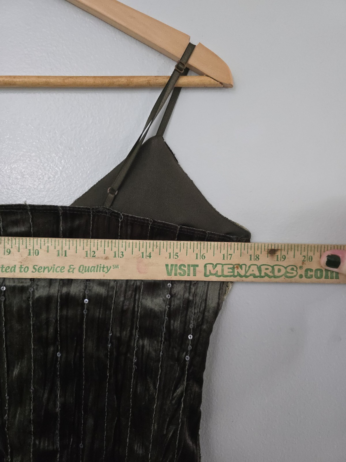 VTG Y2k Velvet Lace Sequin Cami Tank Sz S/M? Fairycore Whimsigoth Grunge *FLAWS