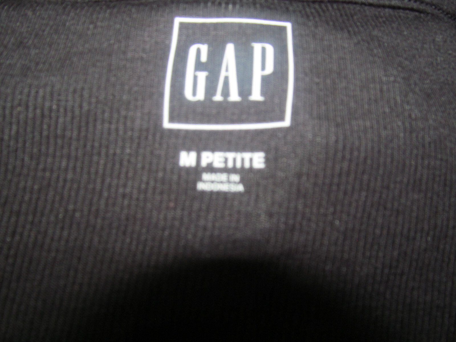 Women’s GAP Short Sleeve Crop Wrap Top Shirt Black Petite M