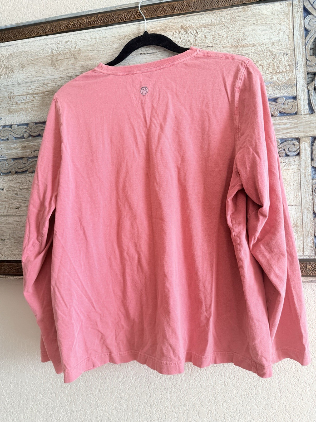 Life Is Good Pink Tee Women Size Large Night Life FLAWS