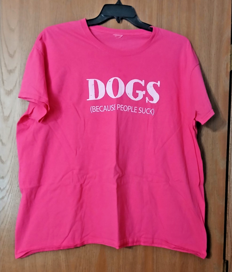 Womans 2XL , Pink Tee Shirt, Crew Neck , Tubular Knit, no label