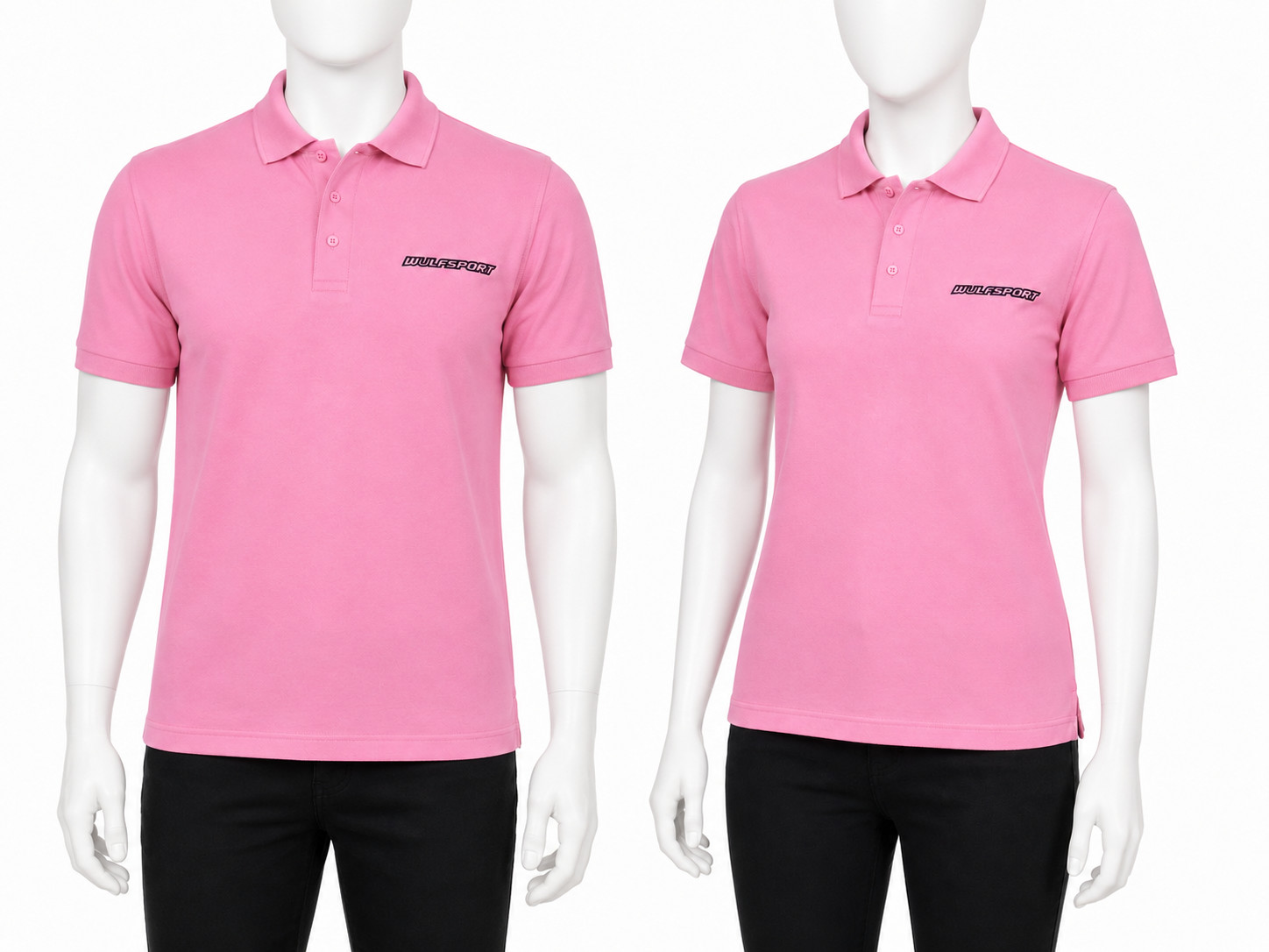 Polo pink unisex short sleeve regular fit Wulfsport size S-2XL smart casual look