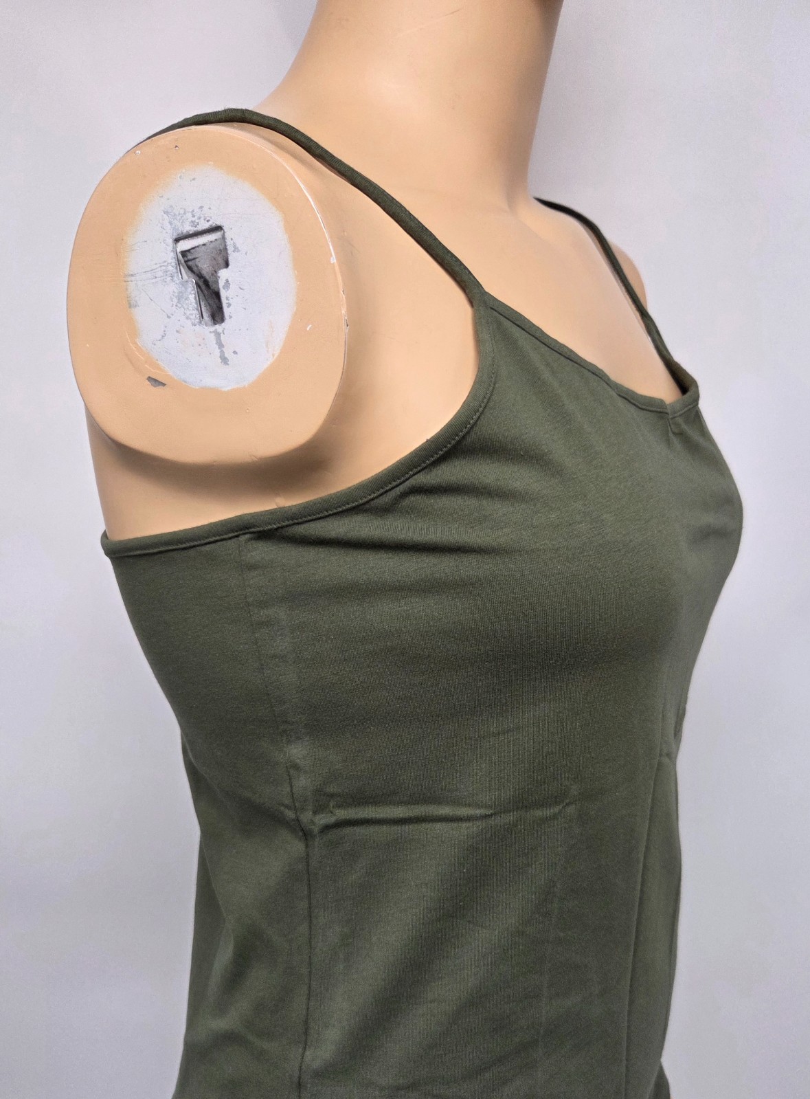 XL 16-18 Womens Scoop Tank Top Time & Tru Cotton Blend Sea Turtle Green