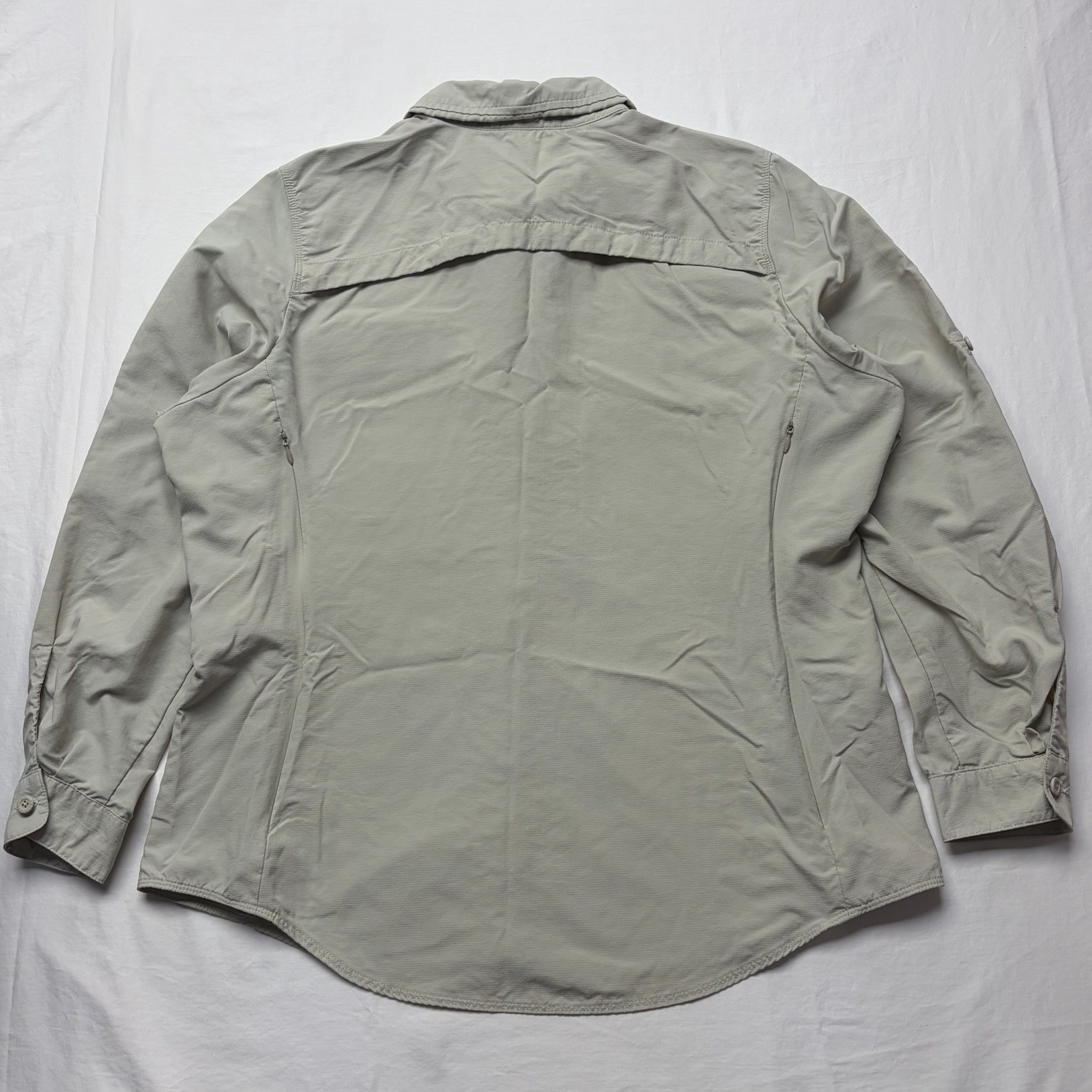 REI Button Up Shirt Women’s Size XL UPF 30+ Long Sleeve Collard Cream