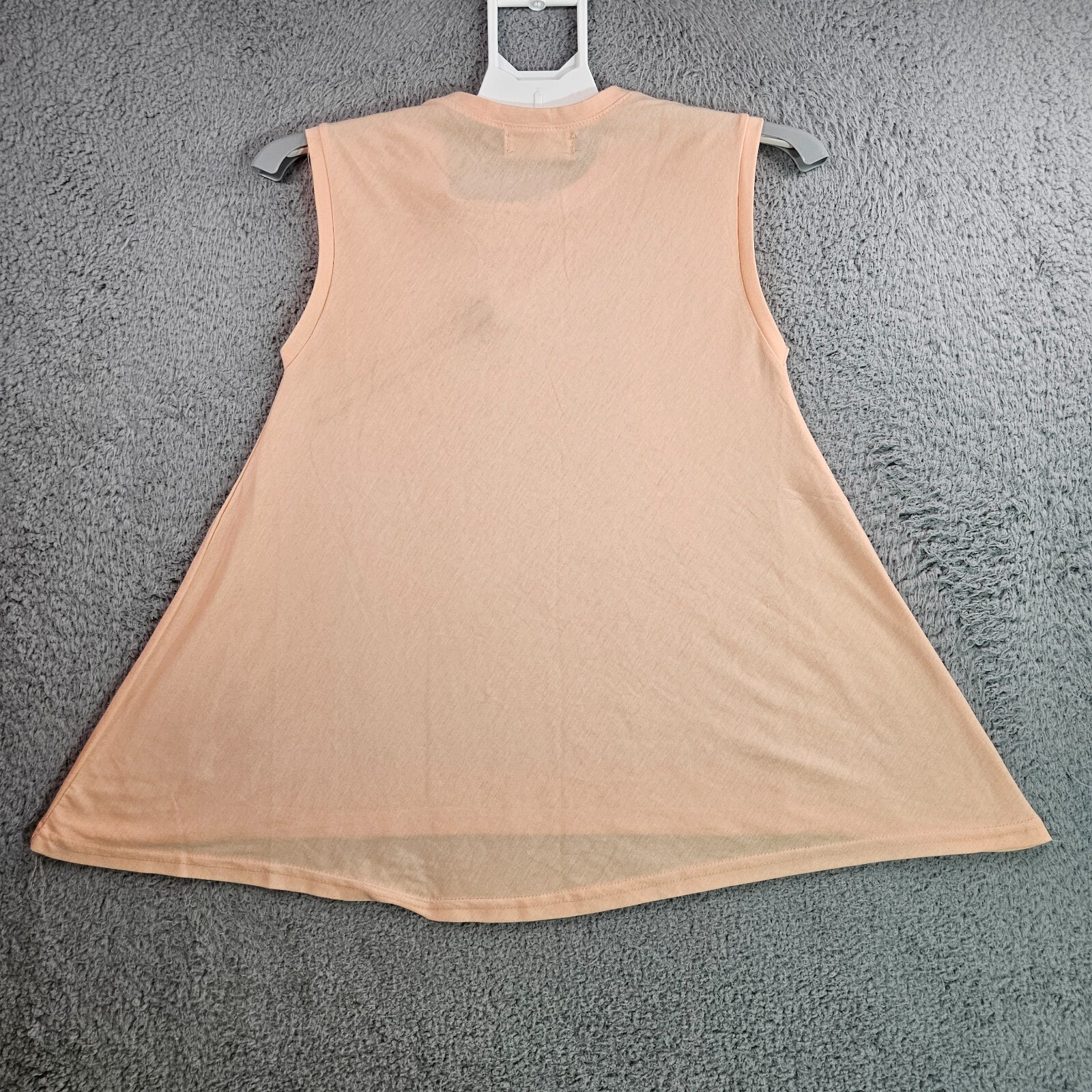 Sewing Story Sleeveless Top Women Small Zip Peach Orange Soft Made in Korea – S