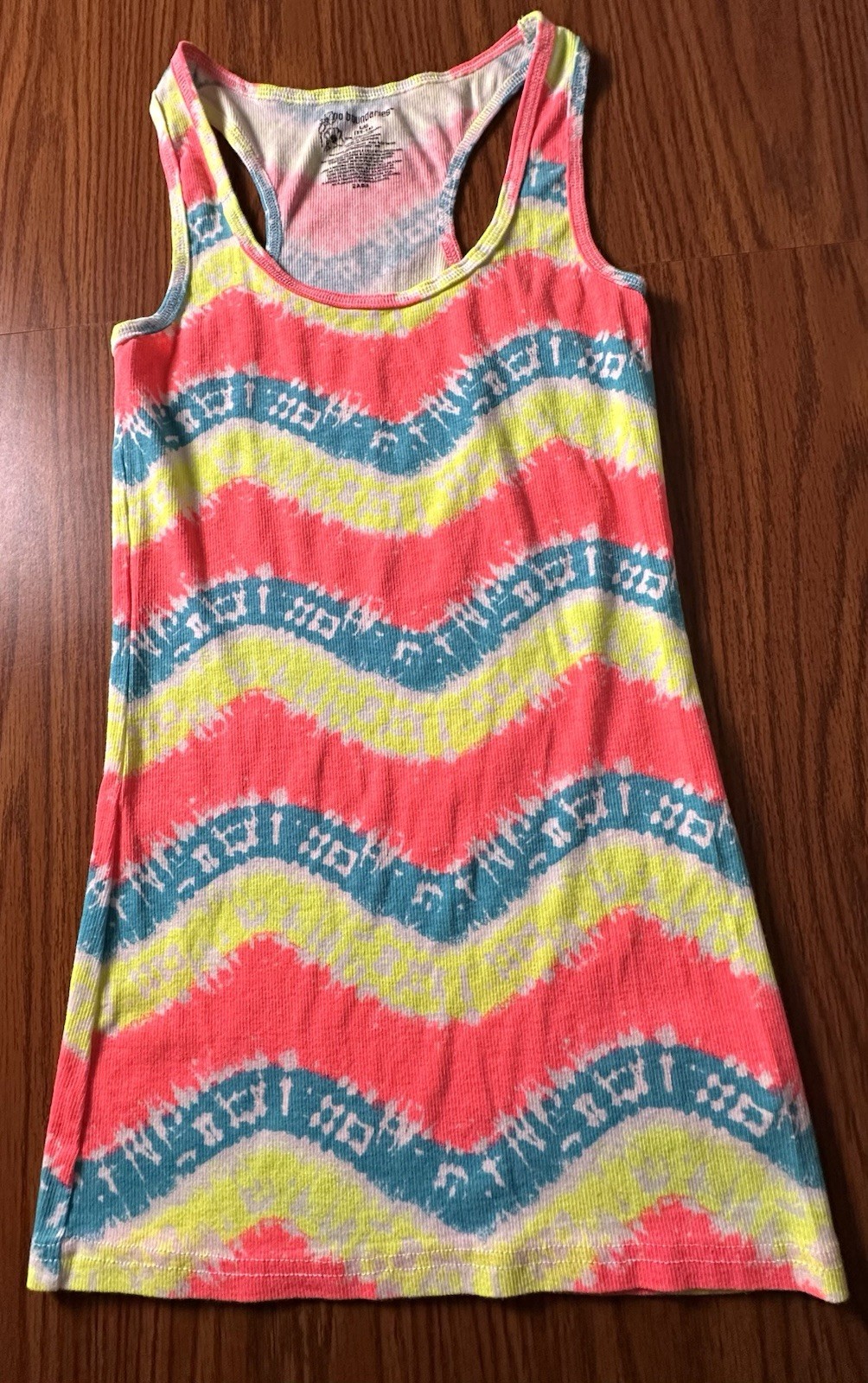 2 Colorful Boho Sz L Womens Tank Tops Summer Festival Striped Outdoor Hippie
