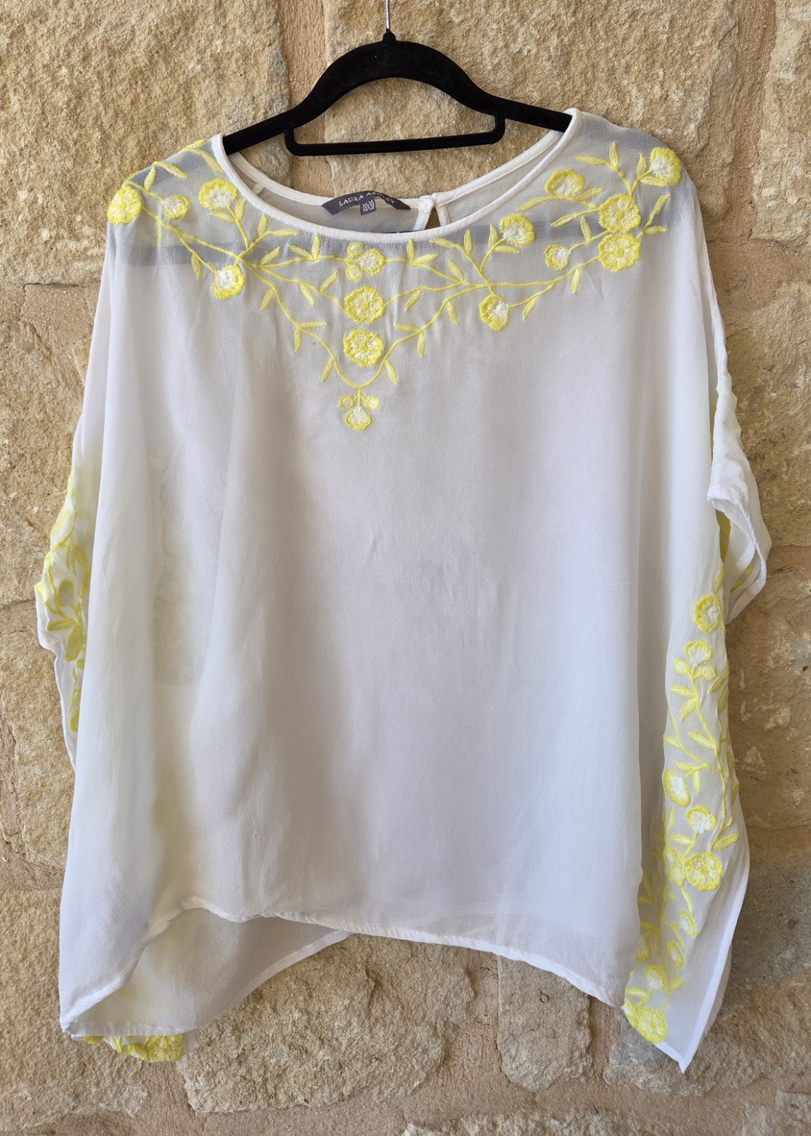 Beautiful Laura Ashley Embroidered Kaftan Blouse