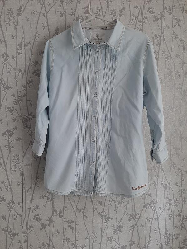 Women Timberland shirt blue cotton 40/L