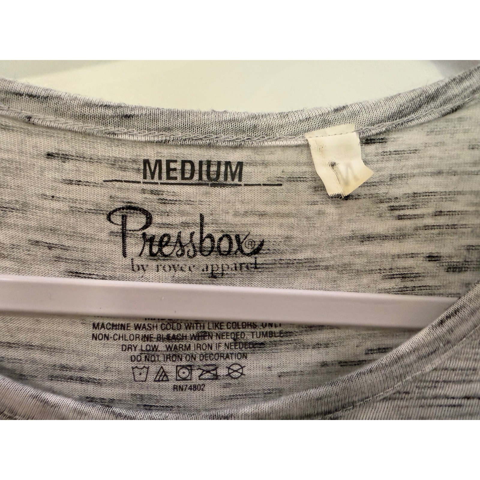 Pressbox K-State Wildcats Long Sleeve Shirt Womens Medium Grey Purple Space Dye