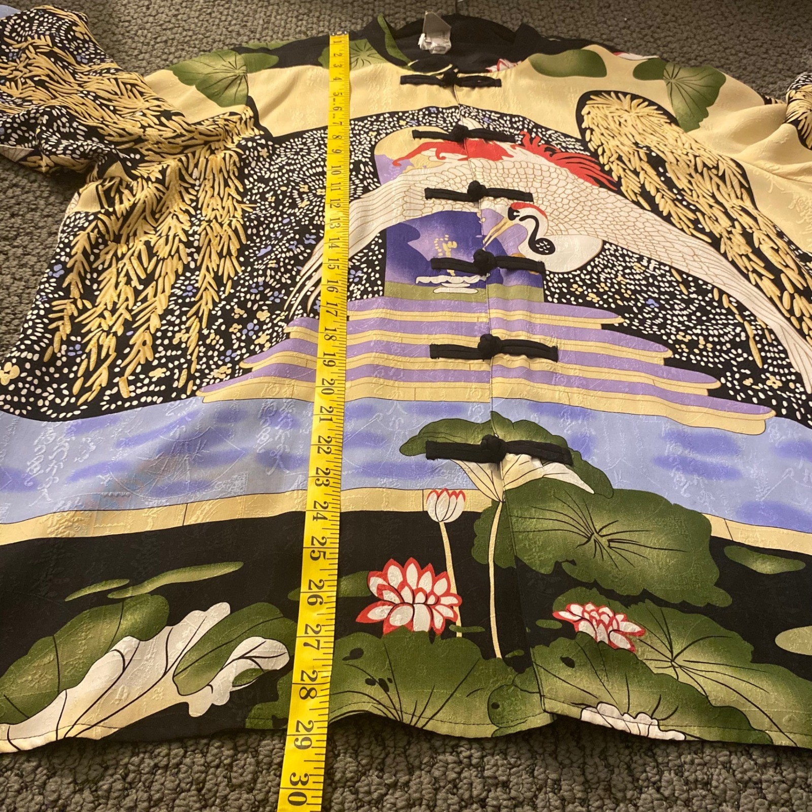 CITRON SANTA MONICA 100% Silk Reversible Kimono Jacket 2X Multicolor Art To Wear
