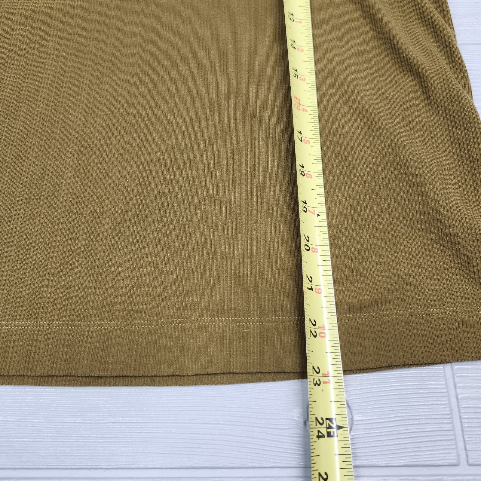 Varley Kasey Mock Placket Rib T Olive Casual Classy Comfort Womens Medium