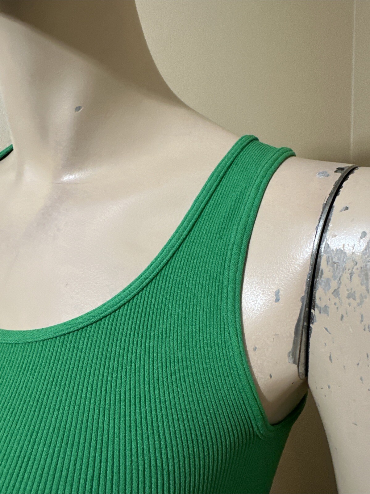 Women’s Green Nylon Casual Summer Stretch Slim One Size Blouse Top 3 For 15$