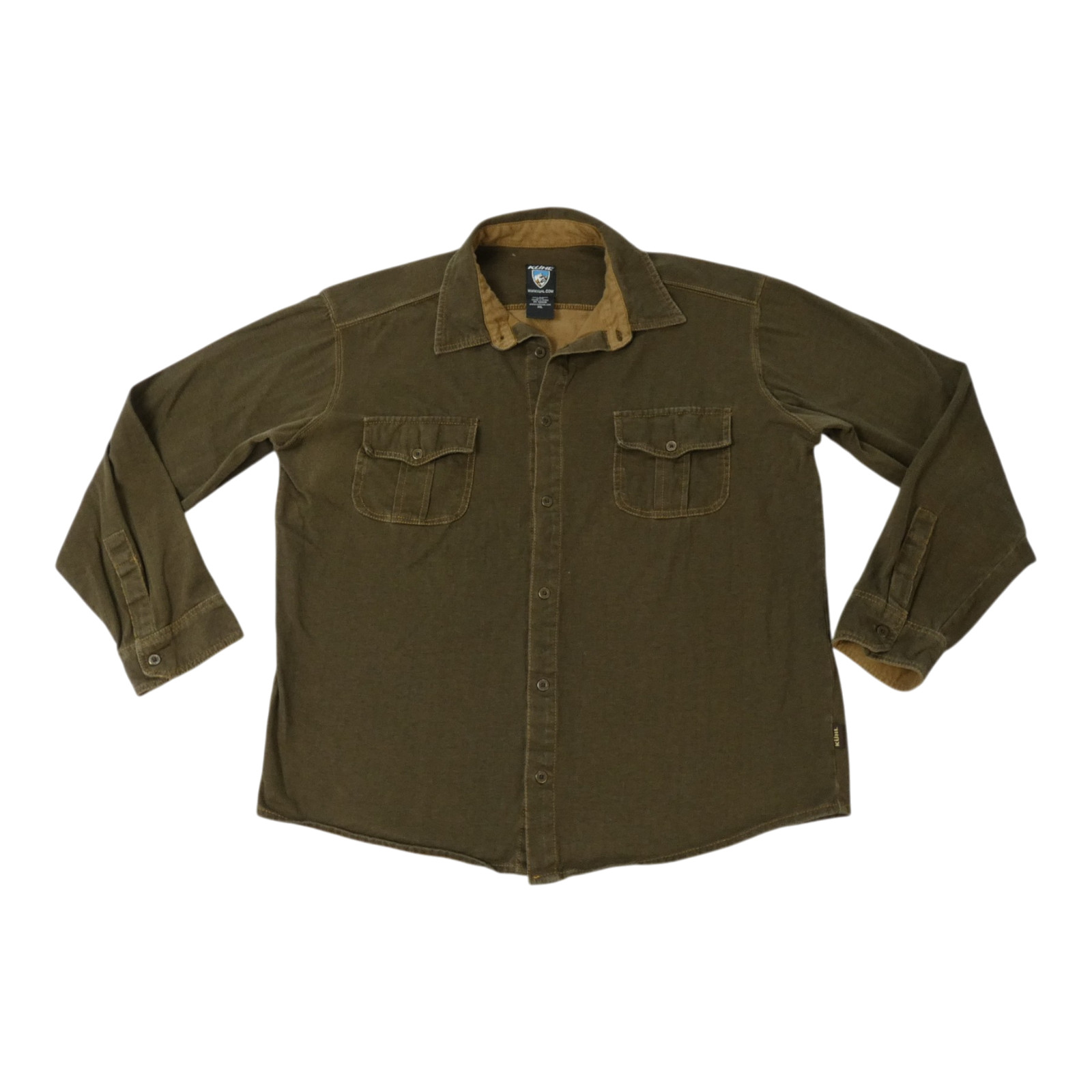 Kuhl Button Up Shirt Womens XL Brown Outdoor Gorpcore Hiking