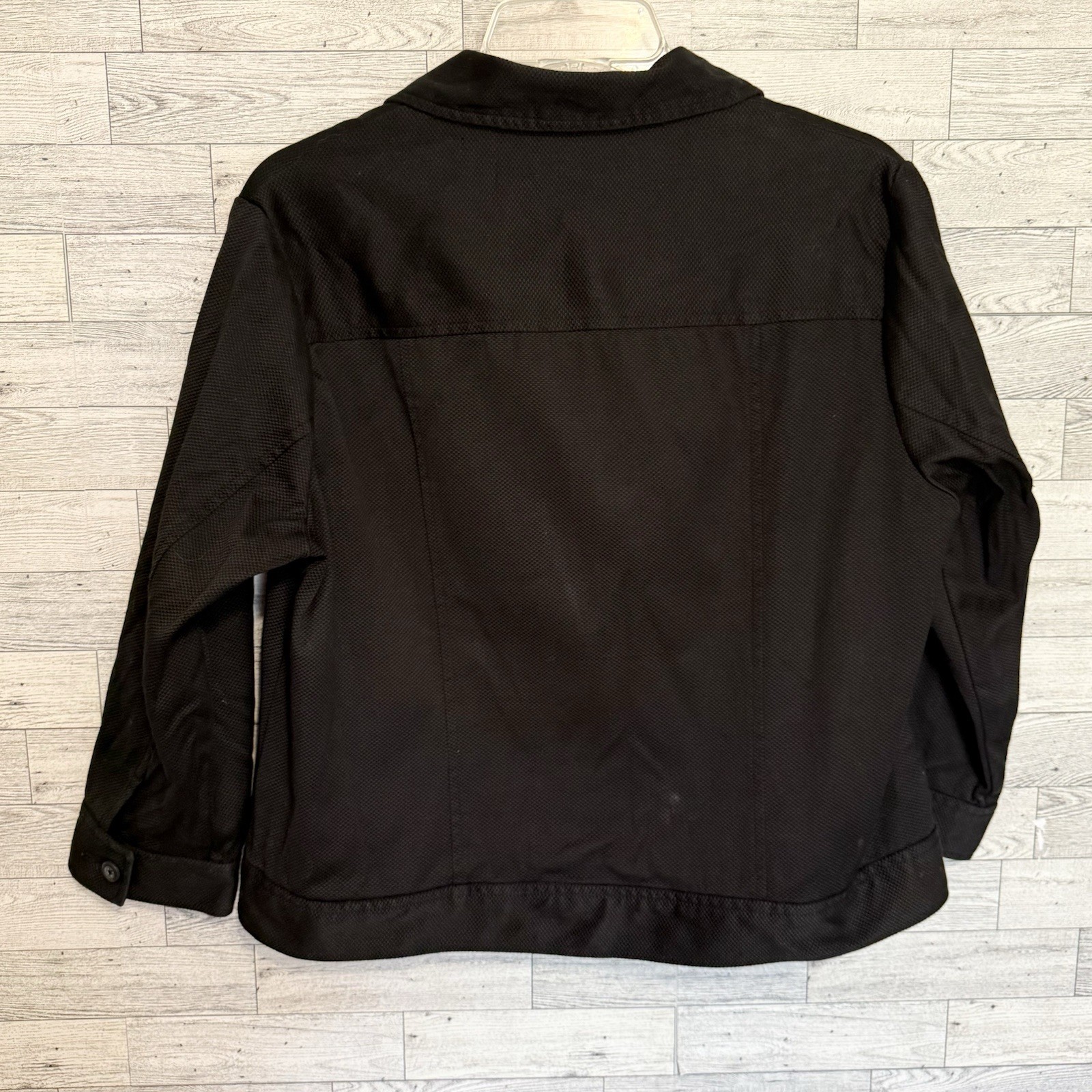 Women’s Relativity Black Full Zip Jacket Size-Large Pockets Cotton/Spandex