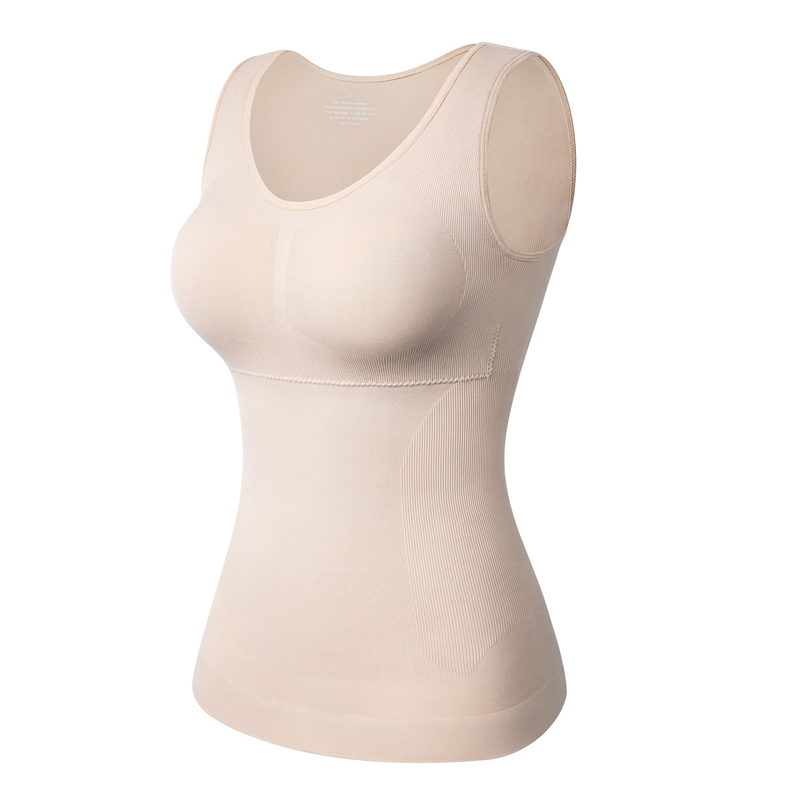 Womens Cami Shaper with Built in Bra Tummy Control Camisole Tank Top Body Shaper