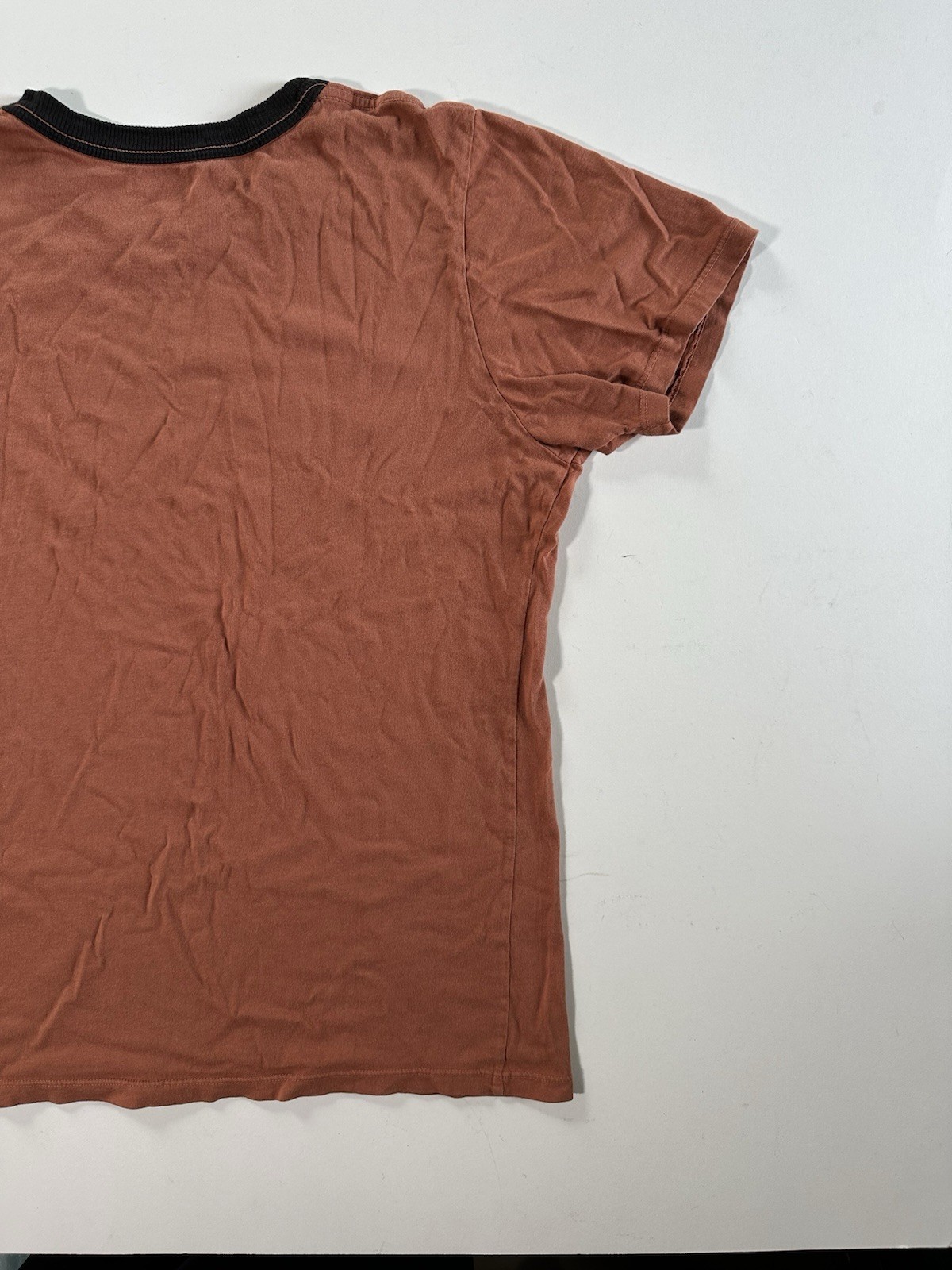 Big Bud Press T Shirt Sz S Terracotta Red Ringer Classic Retro City Sports