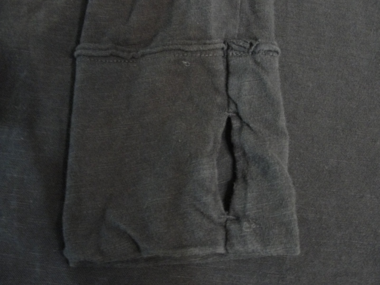 Free People We The Free Bohemian Tee Black Cotton Long Sleeve Thumbhole Sz Large