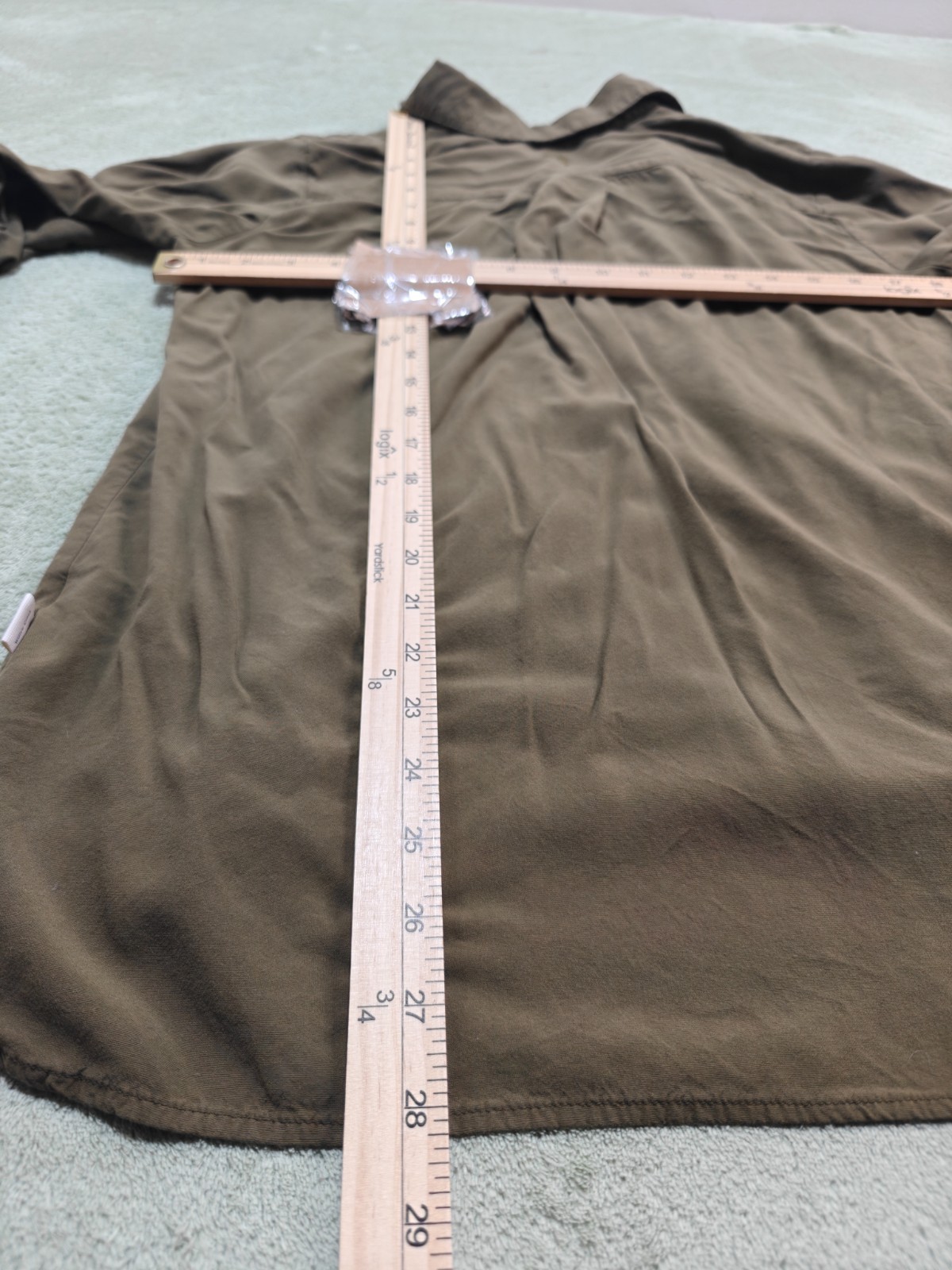Magellan Outdoors Shirt Womens L Brown Polyester Long Sleeve Roll Tab Fishing Te