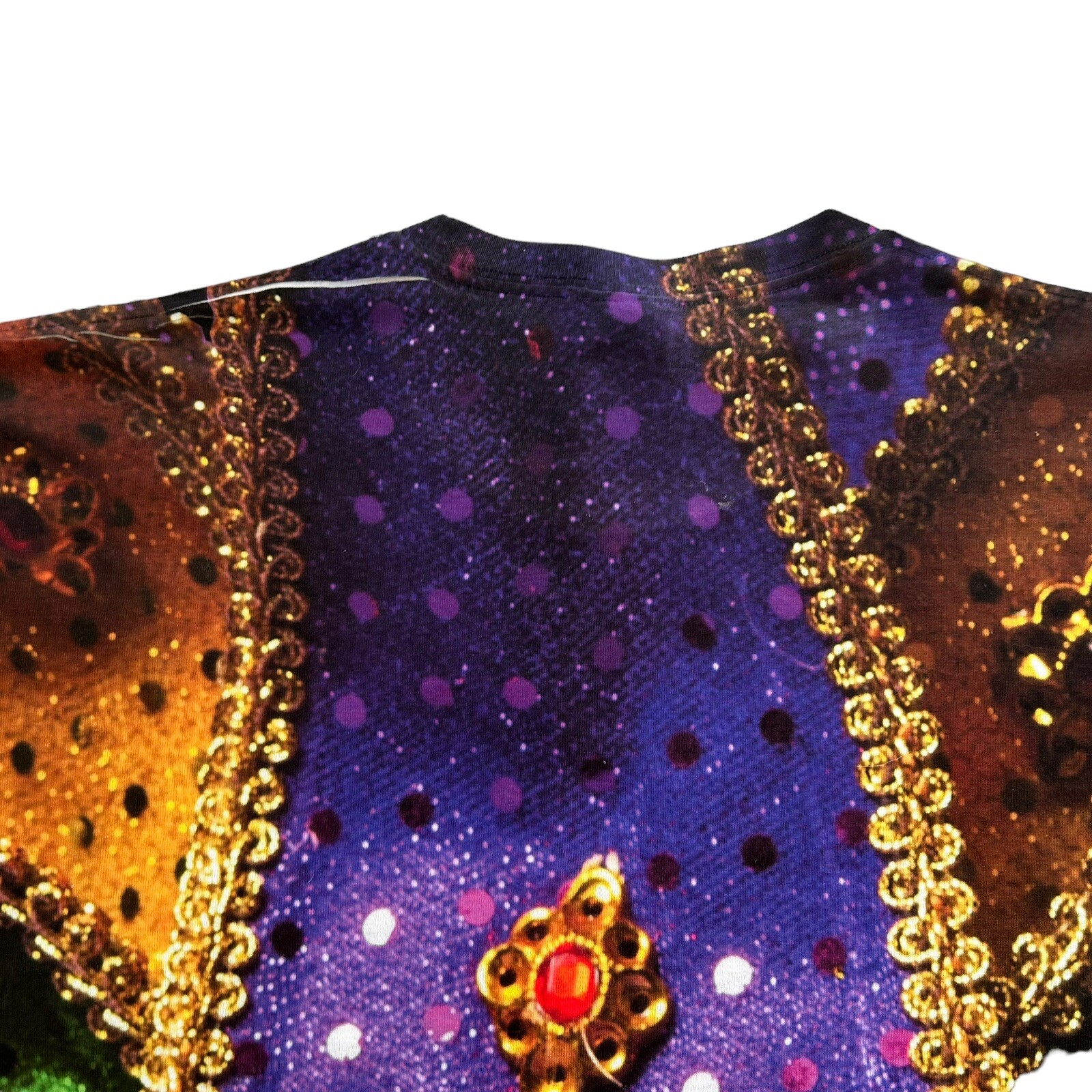 Mardi Gras Mask All Over Womens T Shirt Jerzees Dri-Power Sport 2XL Womans