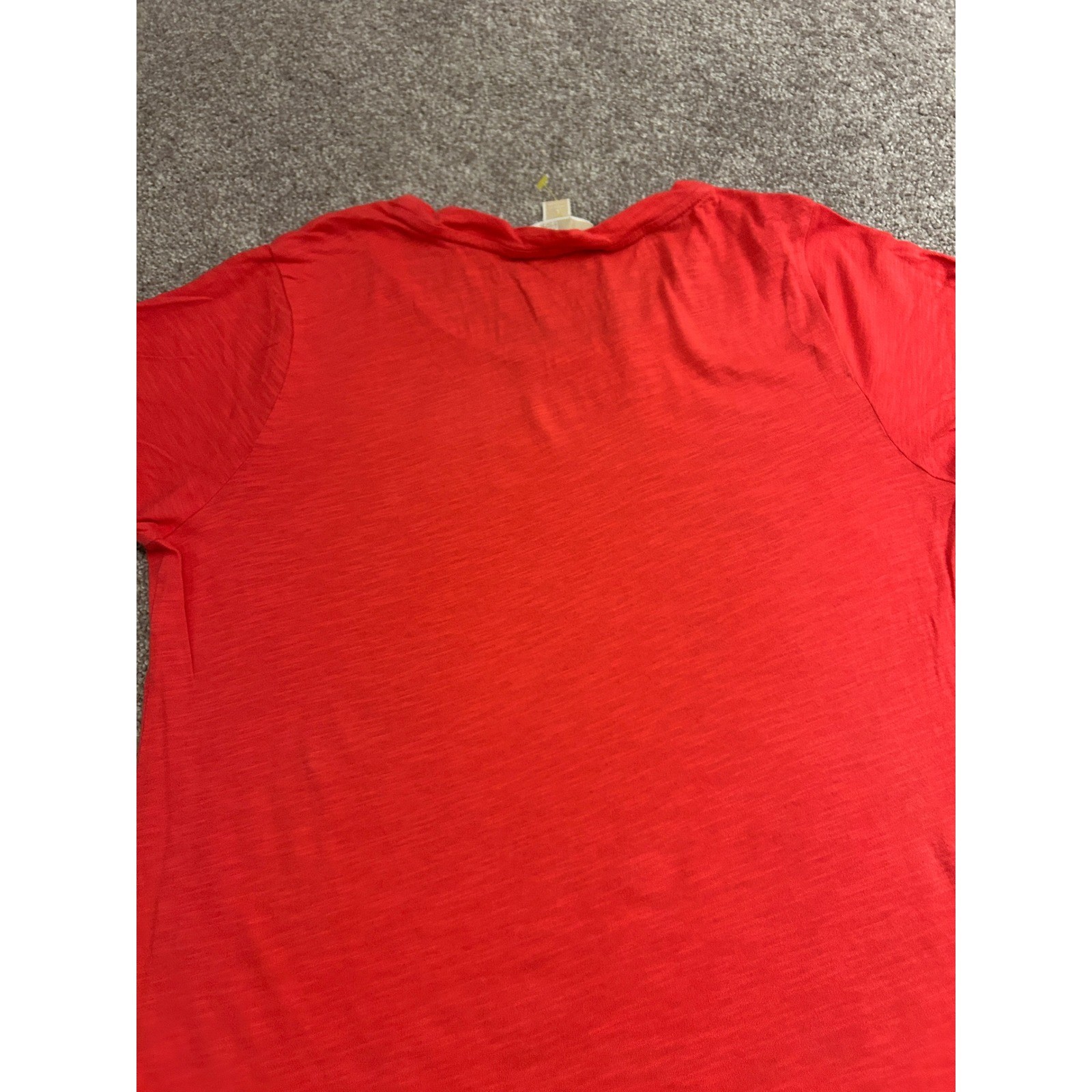Michael Kors T-Shirt Womens Large Red Excellent Tie Sleeve Slub Knit Top