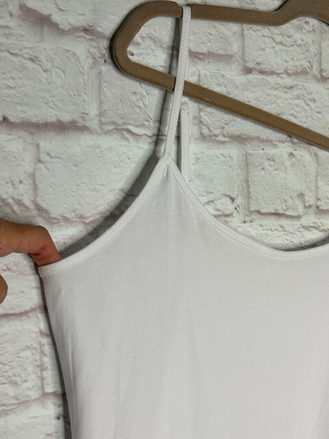 XL/1X/2X/3X New Cotton Fresh White Stretchy Knit Long Tank Top Extender Tee