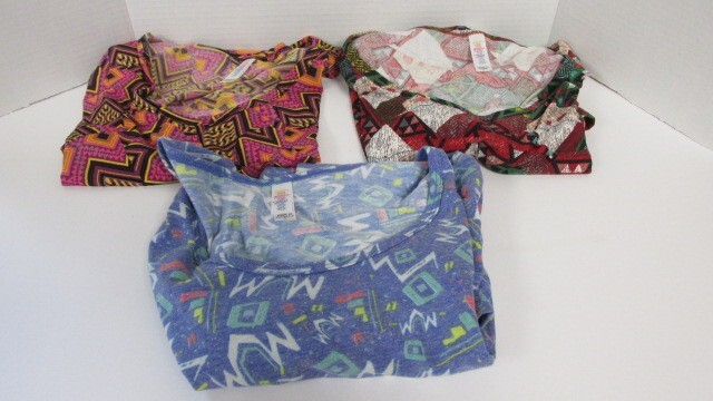 Lot of 3 LULAROE Classic T Small NEW WITH TAGS Geometric Aztec Christmas