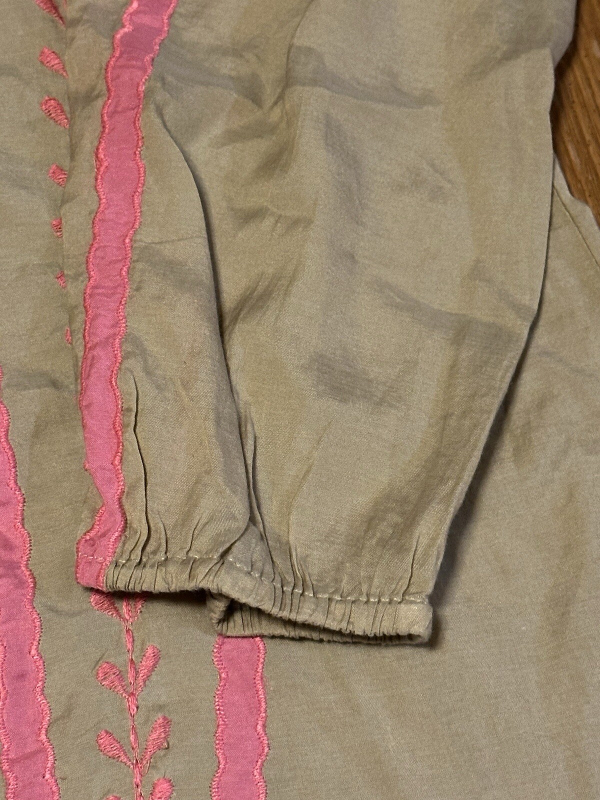 Women’s Sundance Catalog PS Small Petite Top Tunic Shirt Peasant Gypsy Tan Pink