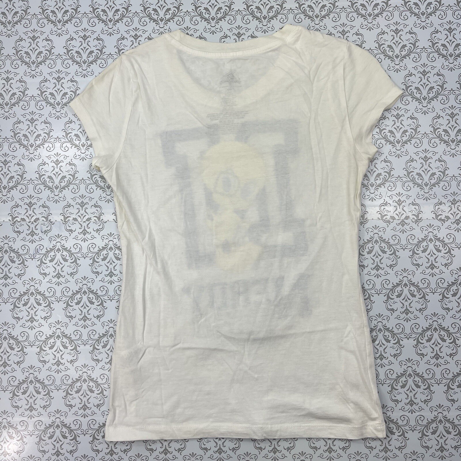 Warner Bros Tweety N is for Nerdy Bird Looney ToonWhite Glitter Top Shirt M 7/9