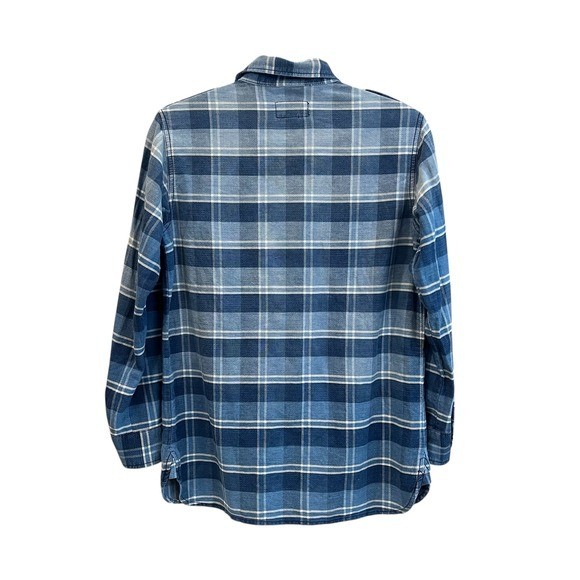 Current Elliott The Perfect Shirt Reflektor Plaid Blue White Button Down Small