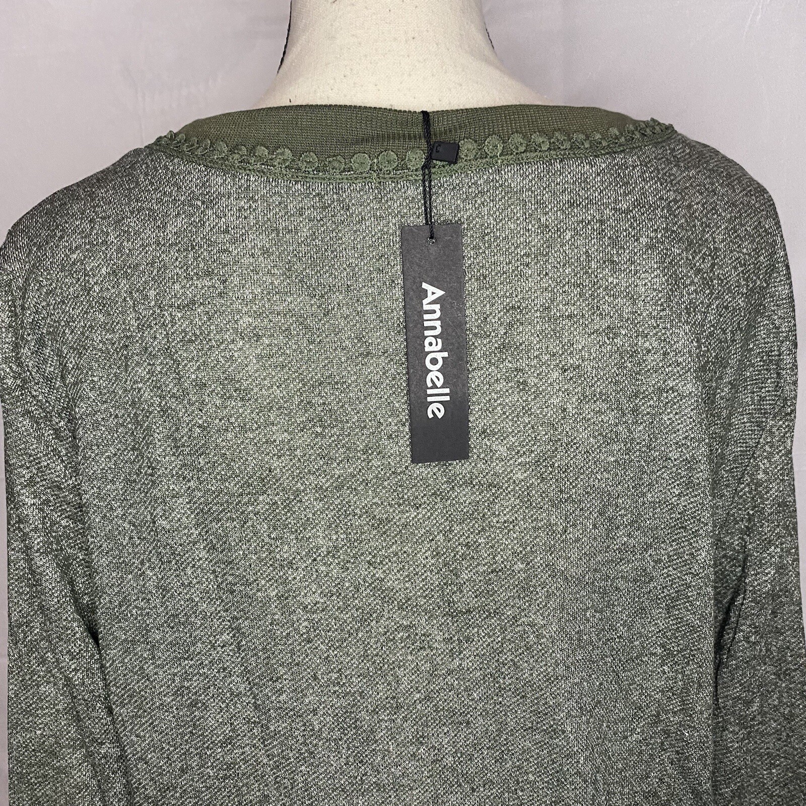 NWT Annabelle Green Embroidered Pullover Cottage Core Sz 2XL