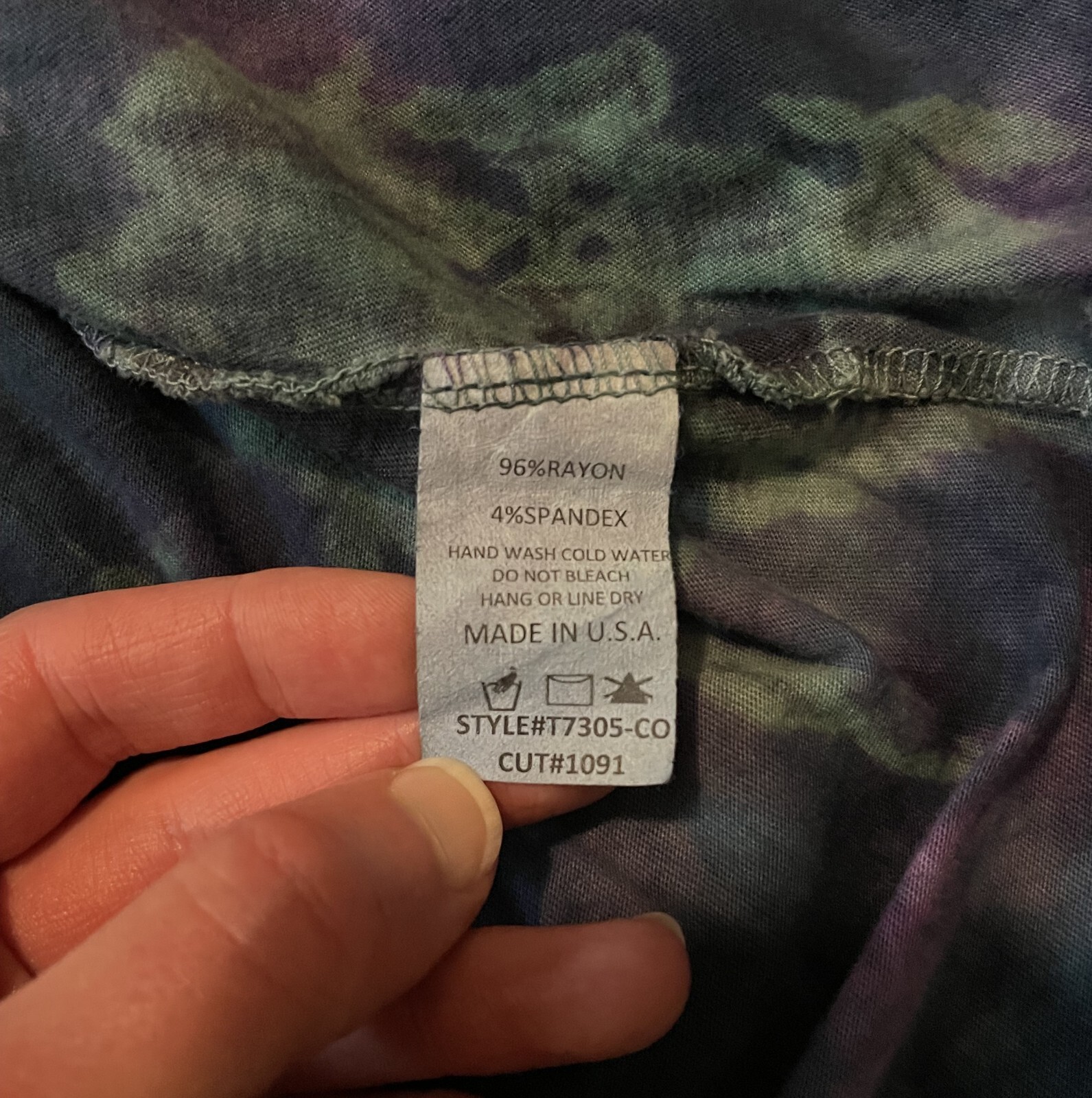 Pure Intent Women’s Tie-Dye Blue & Purple Tunic Shirt Top Sz M 3/4 Sleeve – USA