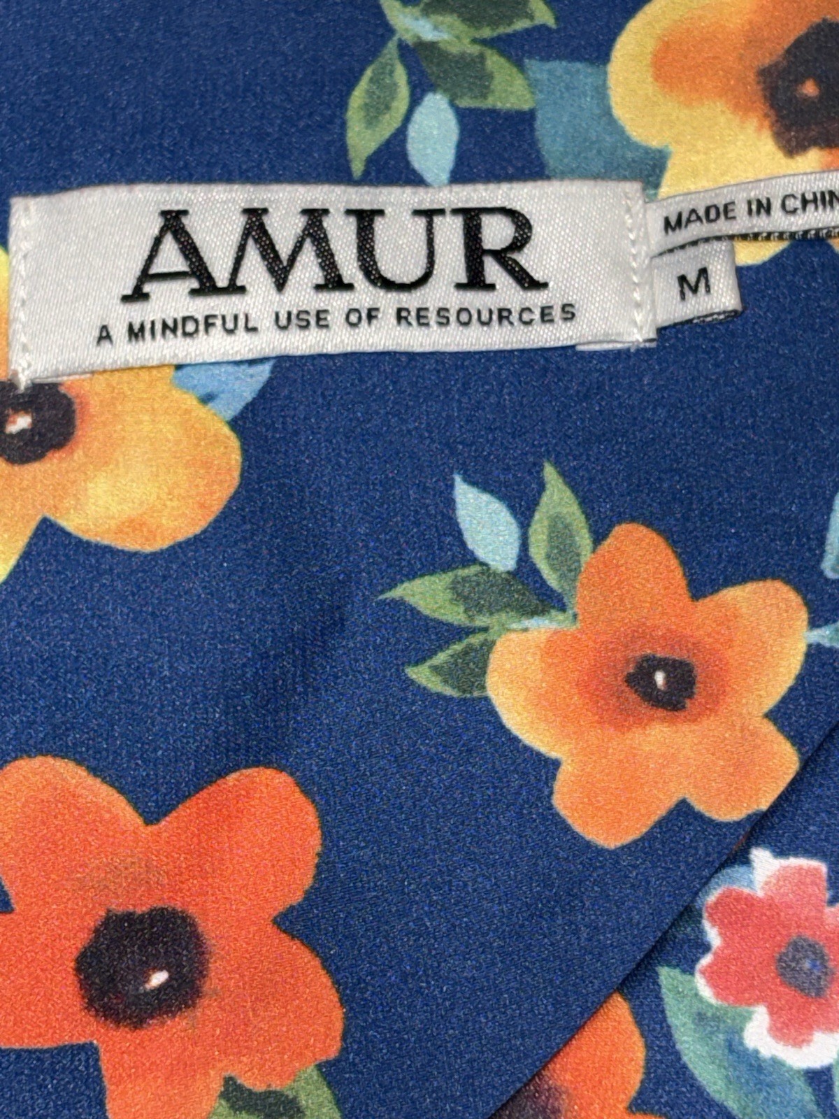 AMUR Xiomara Balloon Sleeve Shorts Set in Cheerful Blue Ombre Floral MSRP $596