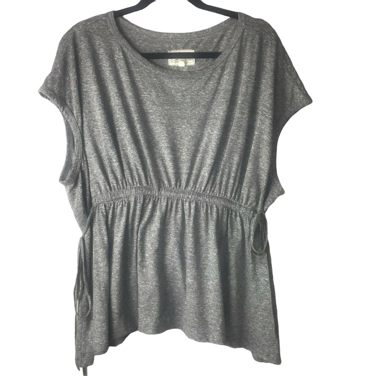 Current Elliott The Knit Sawyer Top Plus Size 3 Gray