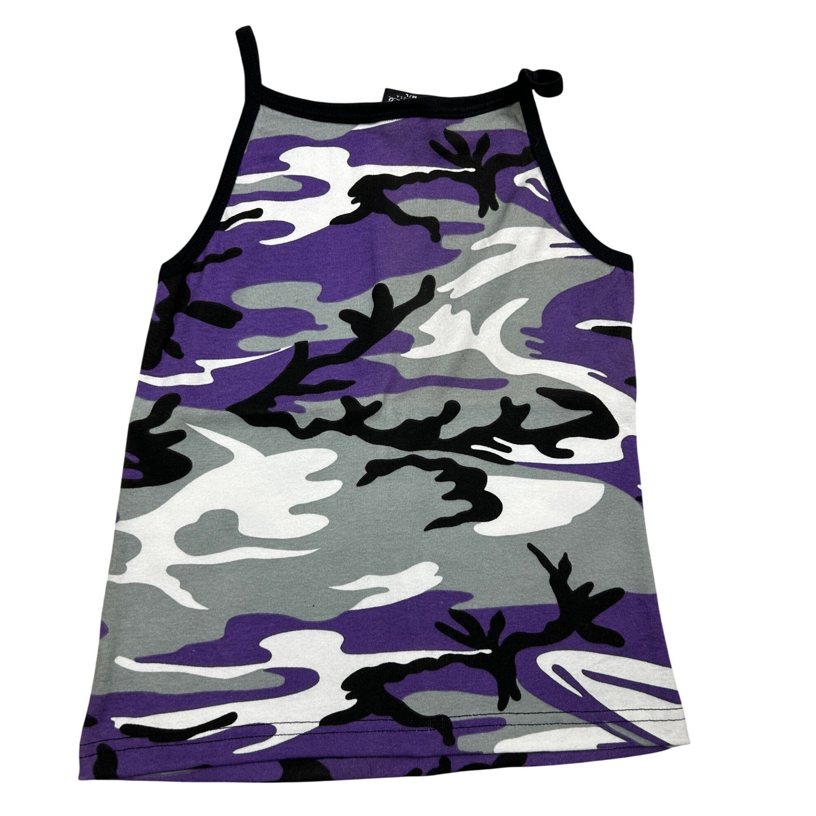 Rothco Purple Camo Tank Top Womens Medium Large M/L Made in USA Cotton Cami