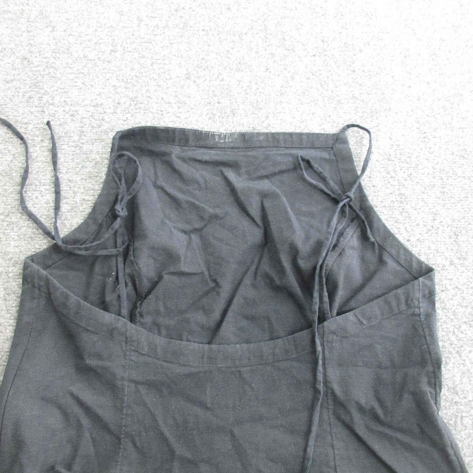 Maeve Tank Top Womens XL Black Linen Blend Wrap Tie Casual Summer Light Classic