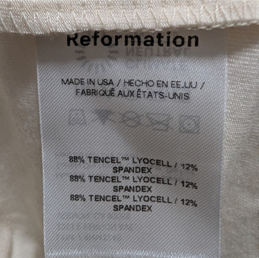 Reformation radley knit top size XS Cream White Off Shoulder Fior Di Latte