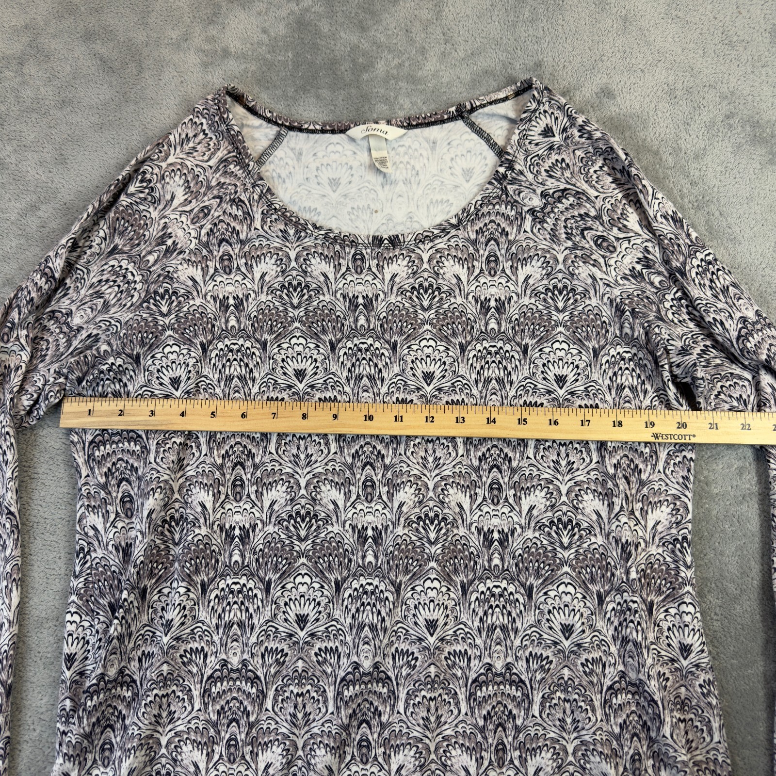 Soma Pajama Set Womens Large Gray Stretch Long Sleeve Top Pants Lounge Comfy