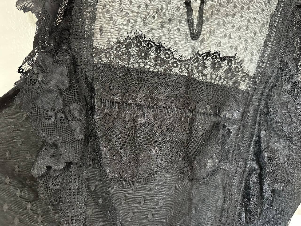 Blashe Sheer Mesh High Neck Peplum Top Black Size L