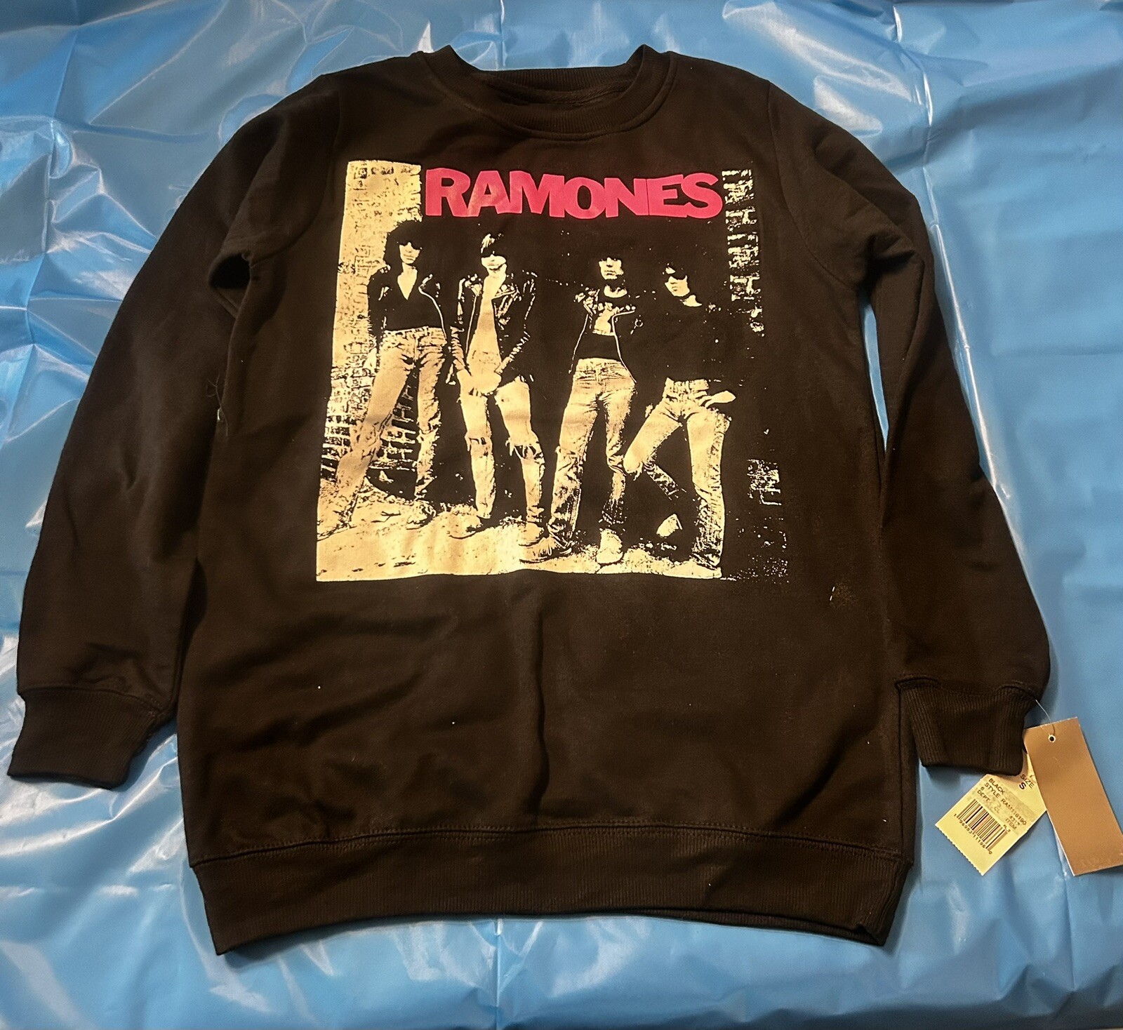 1-2-3-4 The Ramones Classic Band Sweatshirt Women’s Size Small Crew Neck Black