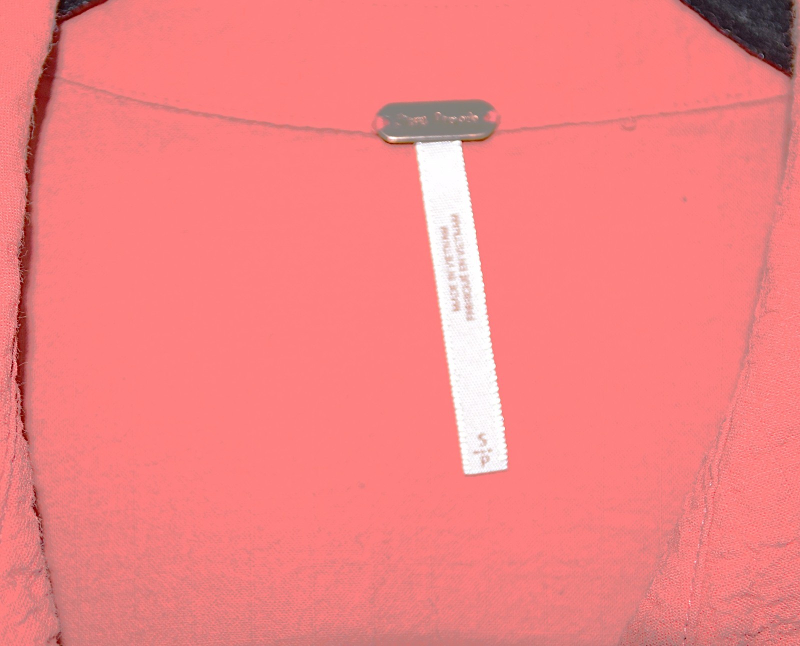 Free People Love Her Madly Tunic Top Coral Color Textured Oversized Size S