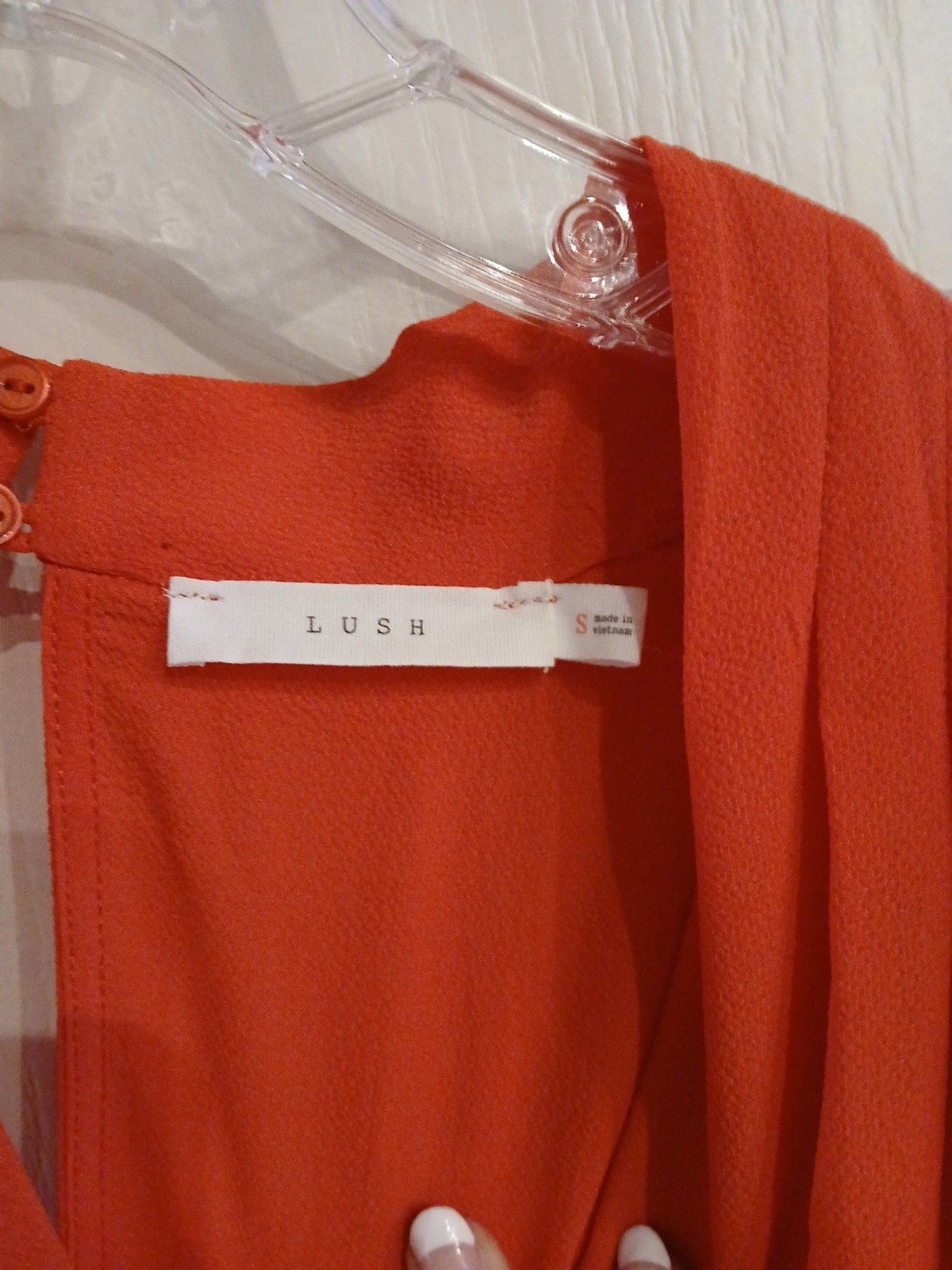 NWT Lush blouson faux wrap bodysuit V-neck sleeveless keyhole back Romantic S