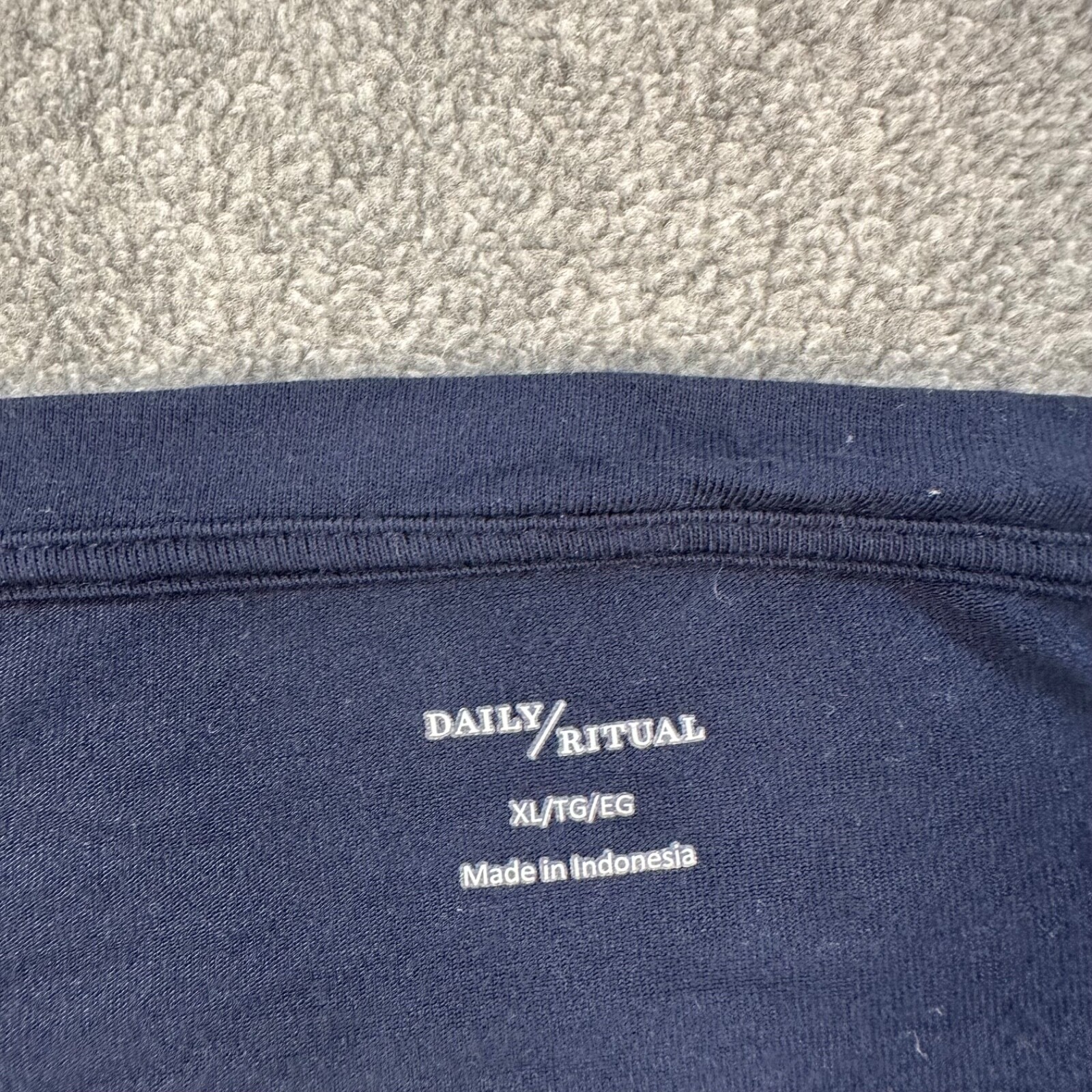 Daily Ritual Navy Blue 3/4 Sleeve Tunic Shirt Women’s XL Casual Crew Neck Top