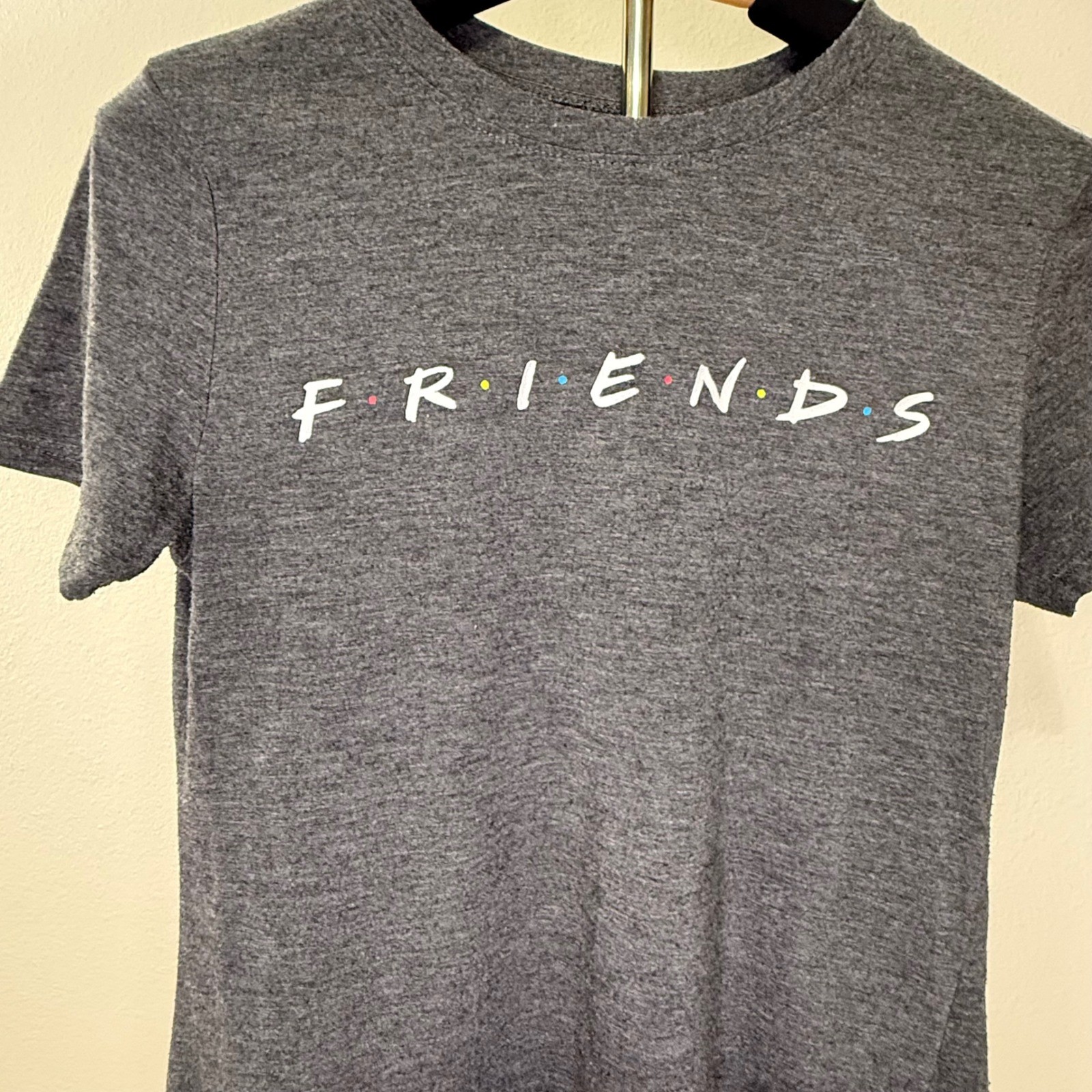 Friends TV Show Graphic Tee Heather Gray Crewneck Short Sleeve T-Shirt Womens